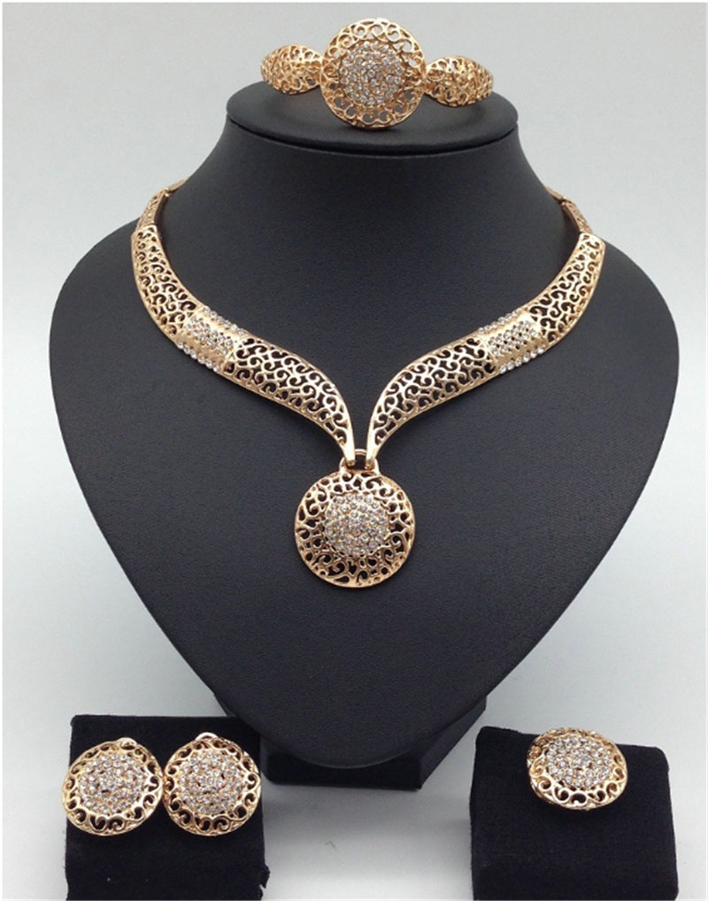 3-Piece Fashion Jewelry Set – Necklace, Earrings & Ring