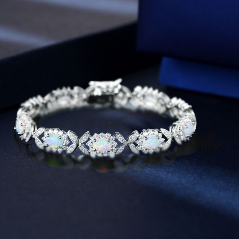 Opal & Zircon Fashion Bracelet
