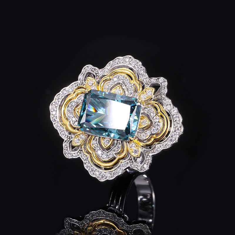 Silver Retro Diamond Texture Necklace