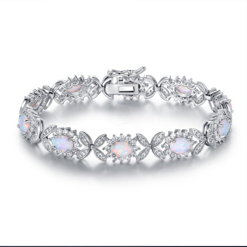 Opal & Zircon Fashion Bracelet
