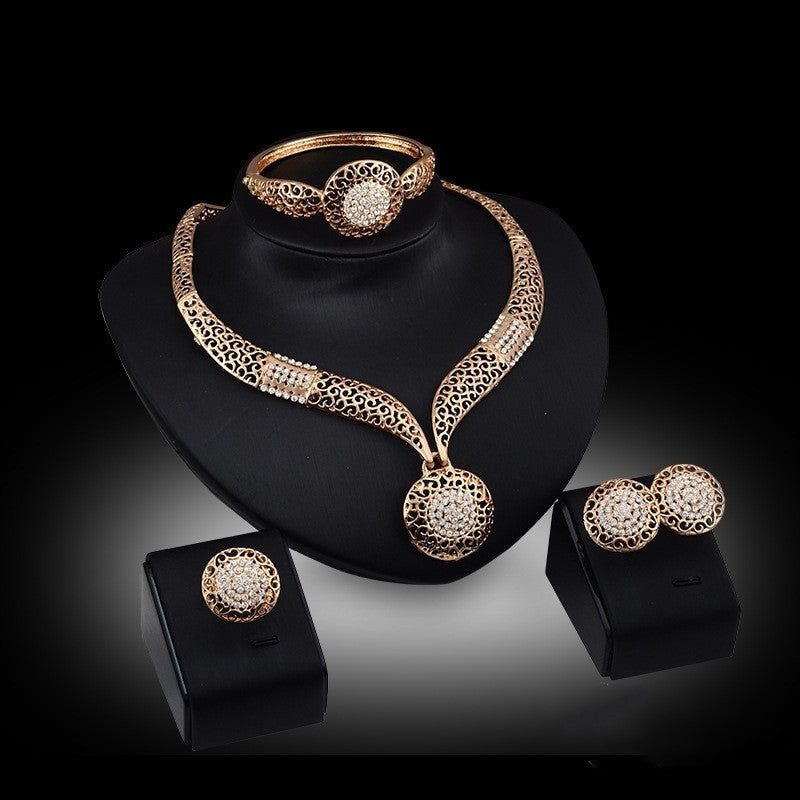 3-Piece Fashion Jewelry Set – Necklace, Earrings & Ring