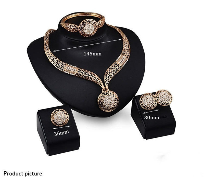 3-Piece Fashion Jewelry Set – Necklace, Earrings & Ring
