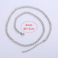 Stainless Steel White Diamond Tennis Necklace – CZ Stone Diamond Look