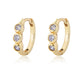 Women’s C-Shaped Earrings – Sparkling Cubic Zirconia European & American Style