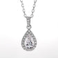 Women’s Fashion Water Drop Moissanite Necklace – 1 Carat Elegant Pendant Jewelry