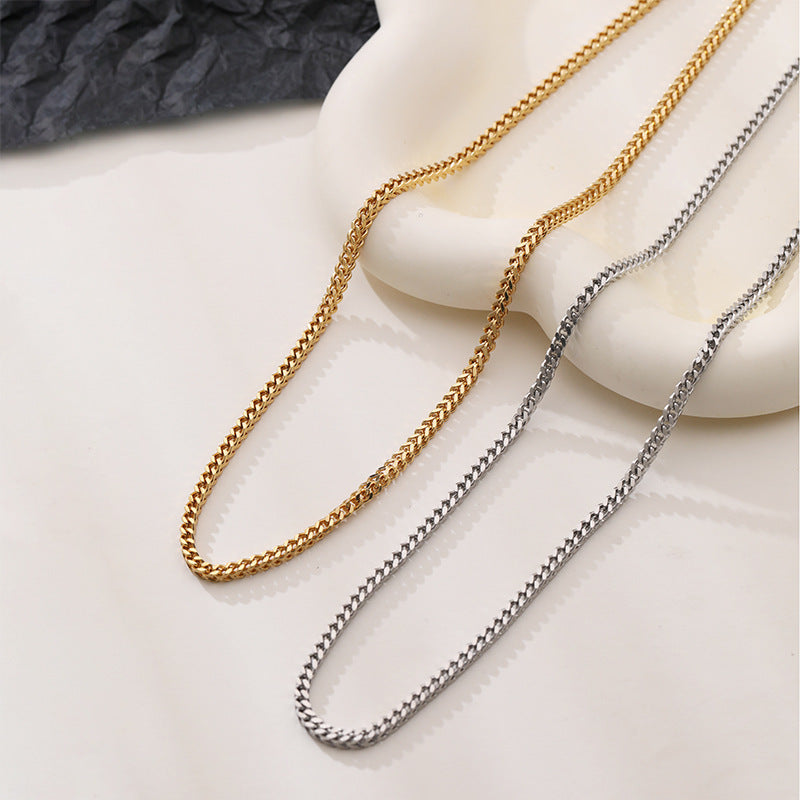 French Retro Cuban Link Chain – Versatile Vintage-Style Necklace