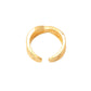 Women’s Simple Open Ring – Elegant Gold-Plated Adjustable Minimalist Jewelry