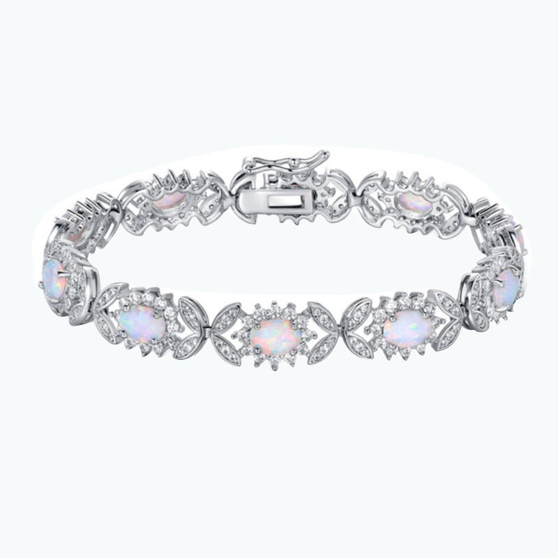 Opal & Zircon Fashion Bracelet