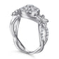Silver Floral Fashion Ring