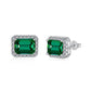 Women’s Diamond & Emerald Symmetry Stud Earrings – Elegant Jewelry for Women