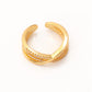 Women’s Simple Open Ring – Elegant Gold-Plated Adjustable Minimalist Jewelry