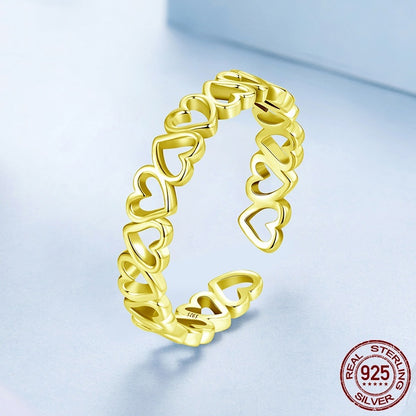 Heart-Shaped S925 Sterling Silver Ring – Personalized Love Ring, European & American Fashion Jewelry