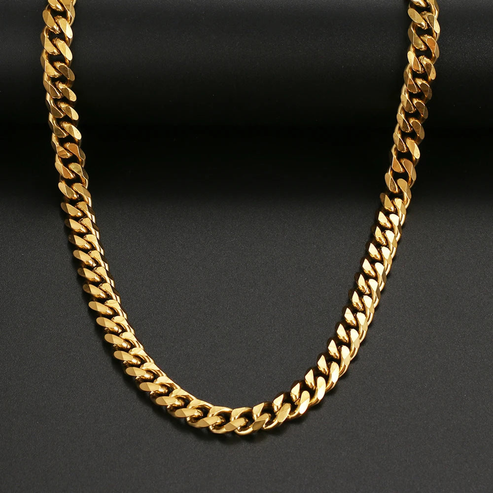 Six-Sided Grinding Cuban Chain – Hip-Hop All-Match Necklace