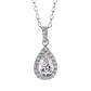 Women’s Fashion Water Drop Moissanite Necklace – 1 Carat Elegant Pendant Jewelry