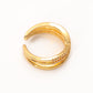 Women’s Simple Open Ring – Elegant Gold-Plated Adjustable Minimalist Jewelry