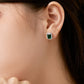 Women’s Diamond & Emerald Symmetry Stud Earrings – Elegant Jewelry for Women