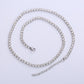 Stainless Steel White Diamond Tennis Necklace – CZ Stone Diamond Look